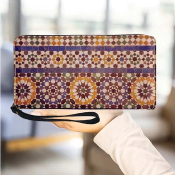 Дизайн в марокканской культуре, кожаные кошельки для женщин, клатч-браслет на молнии, кошелек для мобильного телефона, женская сумочка на молнии, сумка для наличных 2023 15
