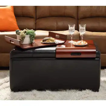 Дизайн4комфортный пуфик для хранения с подносами, столик для эспрессо, маленький столик для бассейна 6