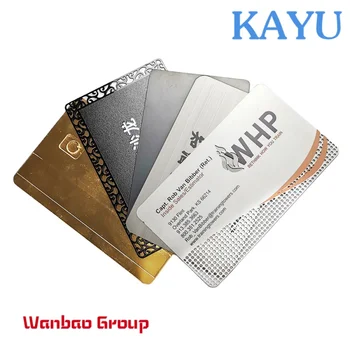 Дизайнерские дешевые металлические визитки с тиснением для кредитных карт с логотипом