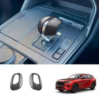 Для Mazda CX60 CX 60 2022 2023 2024 Стайлинг автомобиля Аксессуары Для интерьера Центральная консоль автомобиля Ручка переключения передач Накладка Наклейки 9