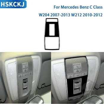 Для Mercedes Benz C Class W204 2007-2013 W212 2010-2012 Аксессуары Лампа для чтения в салоне автомобиля Наклейка для отделки панели из черного пластика