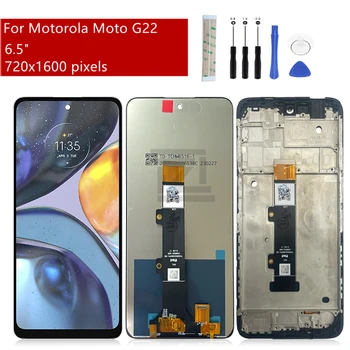 Для Motorola Moto G22 ЖК-дисплей с сенсорным экраном и цифровым преобразователем в сборе XT2231-2 Запасные части для ремонта дисплея