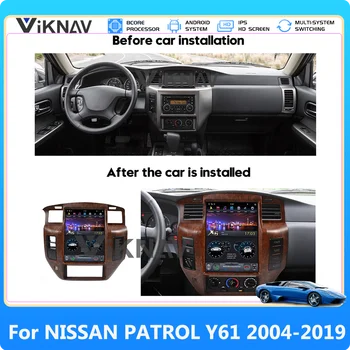 Для NISSAN PATROL Y61 2004-2019 Управление Рулевым колесом Plug & Play 4G WIFI Система Android 12,3-дюймовый Сенсорный Экран Carplay Radio 2din 3