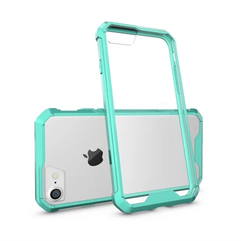 Для чехла iPhone 7, прочный силиконовый чехол-бампер для iPhone 8, противоударный Defender, прозрачная задняя крышка-прозрачный зеленый 13