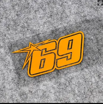 желтая наклейка на мотоцикл Nicky Hayden 69 виниловая наклейка для автоспорта и гонок, наклейки для мотокросса, светоотражающие автомобили гоночной команды 1