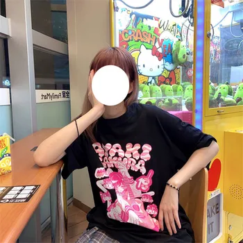 Женская футболка Y2K Gothic Harajuku Anime Kawaii С Графическим Принтом Весна/Лето 2021, Самая Продаваемая Одежда Больших Размеров, Топ 9