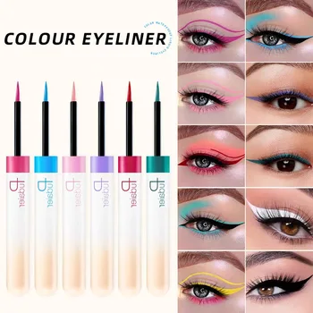 Жидкая ручка Spot Color Eeyeliner Европейско-Американский Цветной макияж Водостойкая Быстросохнущая Чрезвычайно Тонкая 12-цветная ручка для подводки глаз 5