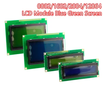 ЖК-модуль Сине-Зеленый Экран Для Arduino 0802 1602 2004 12864 ЖК-символ UNO R3 Mega2560 Дисплей PCF8574T Интерфейс IIC I2C 4