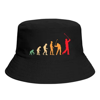 Забавная цитата из гольфа Evolution Панама-ведро для женщин, мужчин, подростков, Складные Рыбацкие шляпы-Бобы, Панама, Кепка, Уличная одежда 17