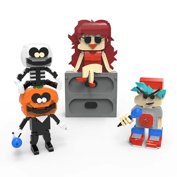 Игра с мультяшным персонажем MOC для пятничного вечера, фигурка парня и подруги, набор строительных блоков, игрушка для детей