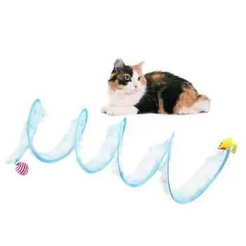 Игрушка-туннель для кошек Складной Туннель S-типа Cat Passage Runway Игрушки для домашних животных Интерактивные 5