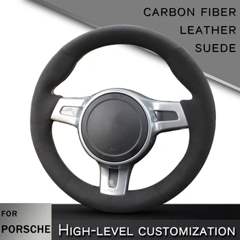 Изготовленная на заказ крышка рулевого колеса автомобиля для интерьера Porsche Cayenne Boxster 7