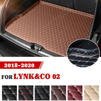 Износостойкий Коврик для багажника автомобиля из искусственной кожи для LYNK & CO 02 2018 2019 2020 Пользовательские Автомобильные Аксессуары Для украшения интерьера авто 2