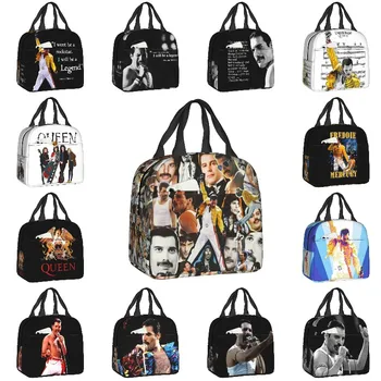Изолированная сумка для ланча Freddie Mercury для кемпинга и путешествий Портативный холодильник Thermal Rock Queen Lunch Box Женские и Детские сумки для еды 6