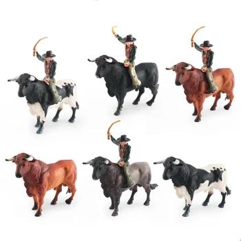 Имитационная модель животного, Испанский Матадор, Фигурки быков, Украшения, Игрушки для детей, Коллекция подарков для мальчиков и взрослых 10