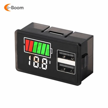 Индикатор уровня заряда автомобильного аккумулятора постоянного тока 8-100 В 12 В 24 В 36 В USB Измеритель емкости литиевой батареи Тестовый дисплей Светодиодный Тестер Вольтметр 8
