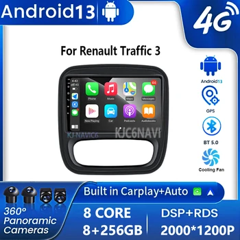 Интеллектуальный автомобильный аудиозвук Android 13 для Renault Traffic 3 2014 - 2021 Opel Vivaro B 2014 - 2018 Мультимедийный видеоплеер Навигация 3