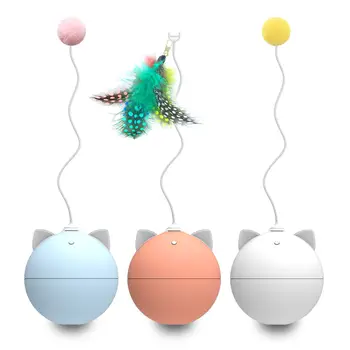 Интерактивный мяч Cat, автоматический катающийся мяч для кошек с разноцветной подсветкой 2