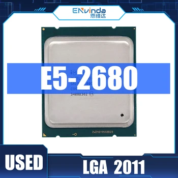 Используется Оригинальный процессор Intel Xeon E5 2680 2,7 ГГц 20 М Кэш-памяти 8 GT/S LGA 2011 SROKH C2 E5-2680 CPU С поддержкой материнской платы X79 4