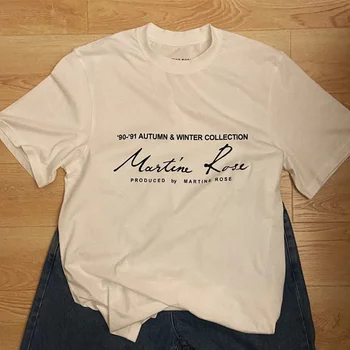 Качественная белая модная футболка Martine Rose для мужчин 1: 1, фирменная женская футболка Martine Rose с коротким рукавом, бестселлер мужской одежды 2