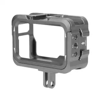 Клетка для Видеоблогинга из Алюминиевого Сплава для Видеокамеры DJI OSMO Action 1 Защитная Рамка Для Видеокамеры Корпус Чехол с Двумя Креплениями Для Холодного Башмака 7