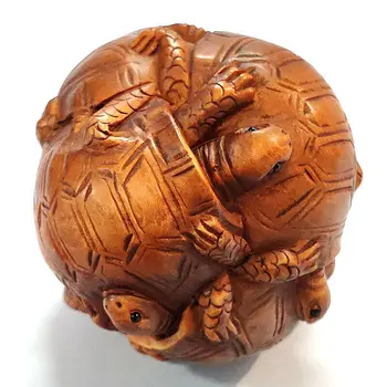 Коллекционная фигурка из самшита 20-летней давности 2 дюйма ручной работы: мяч для черепашек 4