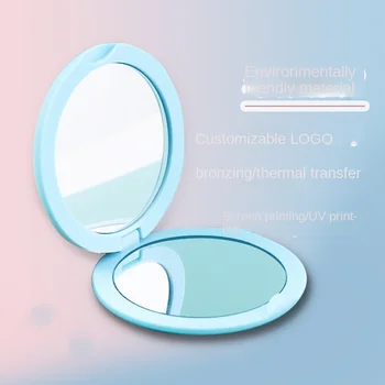 Компактное карманное зеркальце для макияжа с цветочным узором, Портативное двустороннее складное зеркало для макияжа, женские винтажные косметические зеркала в подарок 1