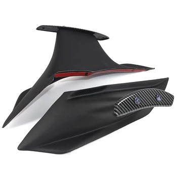 Комплект мотоциклетного обтекателя Аэродинамическое крыло Фиксированный крылышко Обтекатель Крышка крыла для CBR650R 2019-2021 Черный 4
