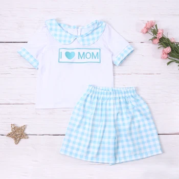 Комплект одежды для Мальчиков на День Матери от 1 до 8 лет, Комплект Из двух частей С коротким рукавом И вышивкой 