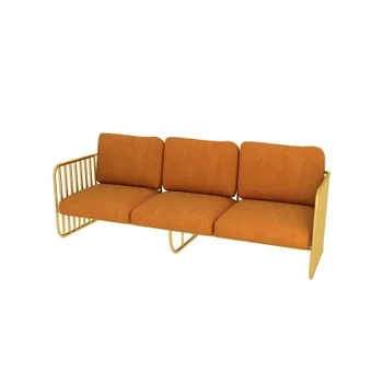 Кофейный диван Nordic iron для кафе, мебель для гостиной, однотонный тканевый диван, кресло, журнальный столик 12