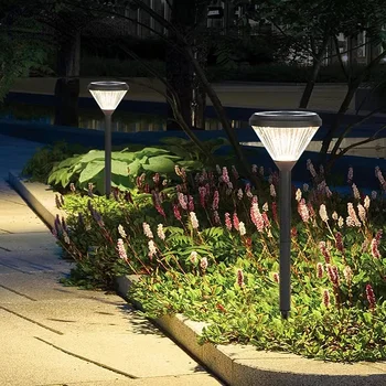 Креативная Новая Солнечная Лампа для газона Наружная Китайская Лампа для внутреннего Двора Современная Садовая Лампа Вилла Торшер Сад 7
