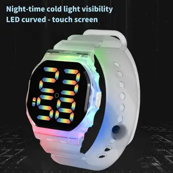 Креативные спортивные часы Точные Уютные студенческие цифровые часы Модные светящиеся светодиодные цифровые часы 5