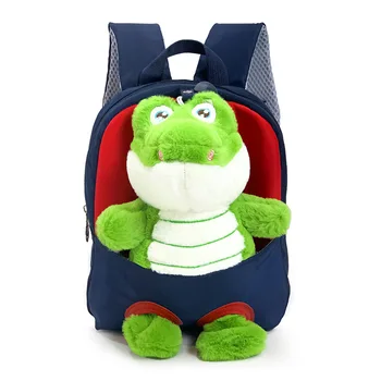 Креативный милый детский рюкзак из крокодиловой кожи, легкая школьная сумка для детского сада, модный маленький кукольный рюкзак оптом 3