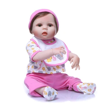 Куклы Реборн 55 см Реалистичная полностью силиконовая кукла Девочка Bby с милыми плюшевыми игрушками Живые Куклы-младенцы в подарок подругам по играм для девочек 13