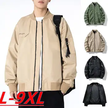 Куртка-бомбер, бейсбольная куртка, пальто, мужская одежда, повседневная куртка-пилот оверсайз, уличная одежда для мужчин, бренд L-9XL, одежда больших размеров 14
