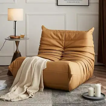 Ленивый диван Caterpillar, кресло для отдыха на балконе, одноместное кресло для отдыха в скандинавском стиле для маленькой семейной гостиной, сетчатый красный диван-татами 5