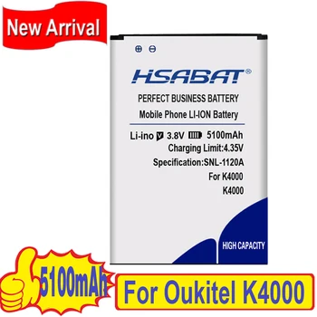 Лучший бренд HSABAT 5100 мАч для литий-ионного полимерного аккумулятора Oukitel K4000 8