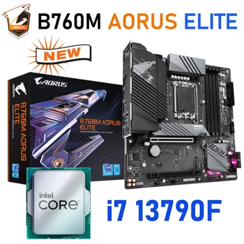 Материнская плата Gigabyte B760M AORUS ELITE DDR5 Intel B760 Mainboard LGA 1700 С процессором Intel Core i7 13790F 128 ГБ PCLE 5.0 M-ATX 1