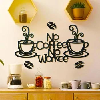 Металлический логотип кофейного бара, Украшение стен Загородного кофейного бара, Винтажный декор в стиле Balck, Кофейный бар, Домашний Офис, Украшение кухни 18