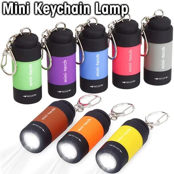 Мини-фонарик USB Перезаряжаемый СВЕТОДИОДНЫЙ Портативный Брелок для ключей Фонарик Водонепроницаемый Фонарь для походов на открытом воздухе Кемпинг Flashligh 7