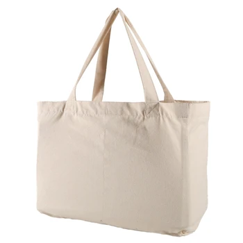 Многоразовая сумка для покупок в продуктовых магазинах, женская сумка из супермаркета, хлопковая сумка через плечо с ручками 18