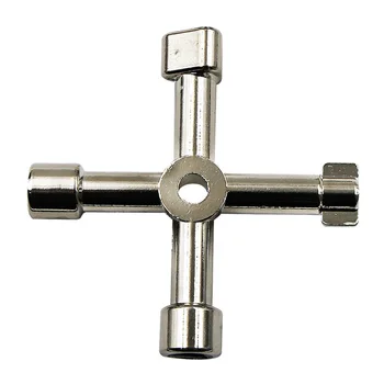Многофункциональный стальной ключ с крестообразным ключом 45 #, треугольный ключ, сантехнический ключ, инструмент для электрического шкафа управления, железнодорожного лифта. 1