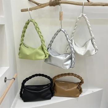 Модная женская дизайнерская сумка из искусственной кожи, женская сумка New Tide, простая индивидуальность, сумка в виде полумесяца подмышками, женская сумка через плечо, сумки-болсосы 6