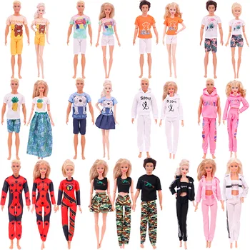 Модные 2 шт./лот, Одежда Для Куклы Barbiees, Юбки Ручной работы, Футболка, Повседневные Шорты Для Мальчика Кена и 11,8 Куклы Barbiees, Детские Игрушки BJD Doll 2