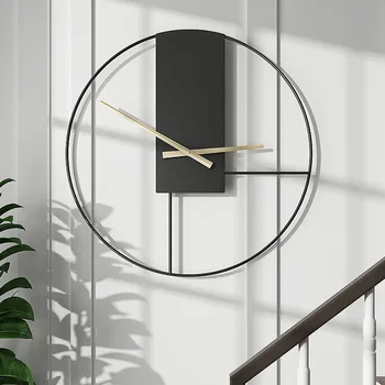 Модные часы в скандинавском стиле, креативные простые роскошные часы, декоративные настенные часы для гостиной. 16