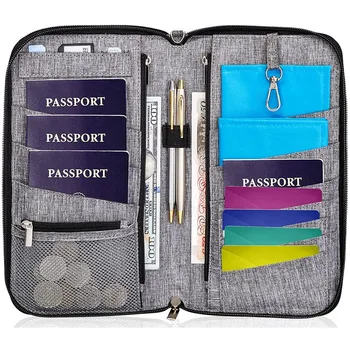 Модный дорожный кошелек, открытый держатель для карт, обложка для паспорта, сумка для хранения документов, зажим для авиабилета, портативный клатч 4