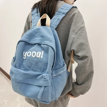 Модный женский рюкзак с буквенным принтом, женский рюкзак Kawaii, Школьная сумка для путешествий для девочек-подростков, сумка для ноутбука для мальчиков 9