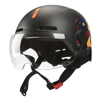 Мотоциклетные шлемы, мужские зимние противотуманные шлемы для электромобилей, женские универсальные шлемы на батарейках 19