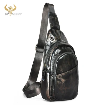 Мужская треугольная сумка CoffeeTravel из мягкой натуральной кожи, дизайн сумки на ремне, сумка через плечо, рюкзак 8 