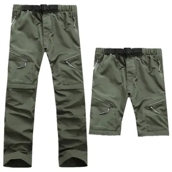 Мужские быстросохнущие тонкие брюки с защитой от ультрафиолета Мужские Съемные дышащие брюки для активных бегунов Тактические брюки 7